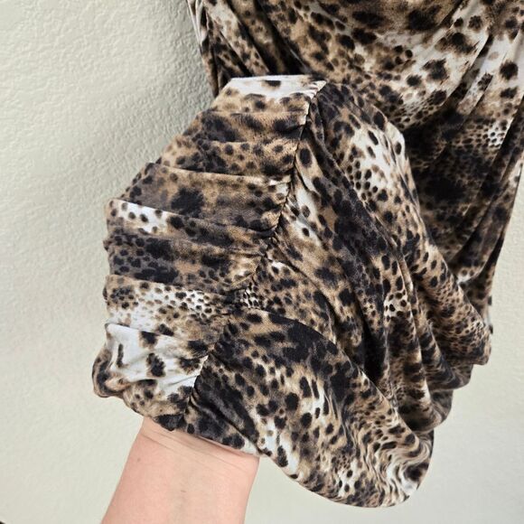 Velvet strapless Leopard mini dress size M New - Picture 2 of 7